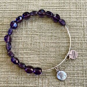 Alex and Ani Purple Beaded Bracelet